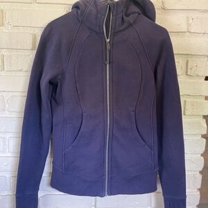 Lululemon Scuba Hoodie Full Zip Size 4 Navy Blue